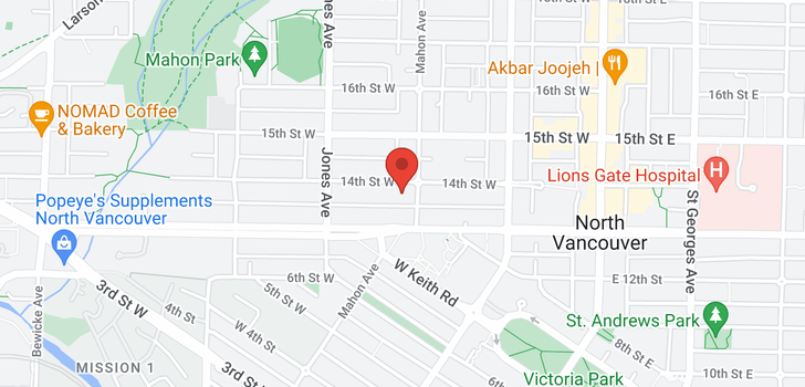 map of 309 733 W 14TH STREET